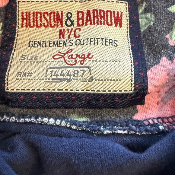 5/$25 Classic Navy Tee with Floral Accent Pocket - Picture 4 of 5